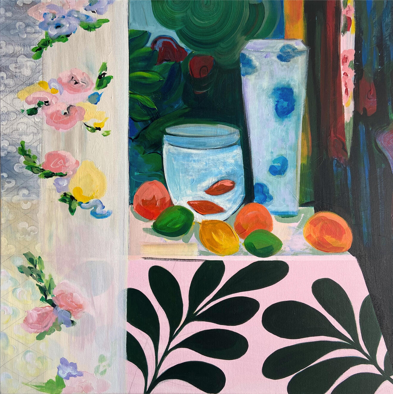 Still Life with fish 2023 30&quot;x30&quot; available